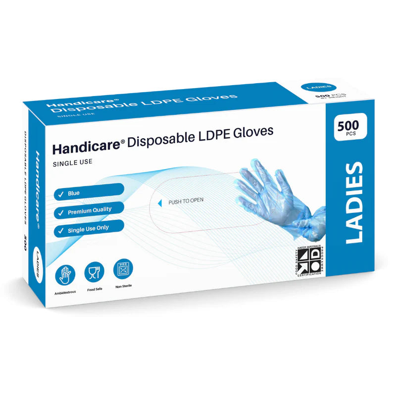 Blue LDPE Disposable Gloves