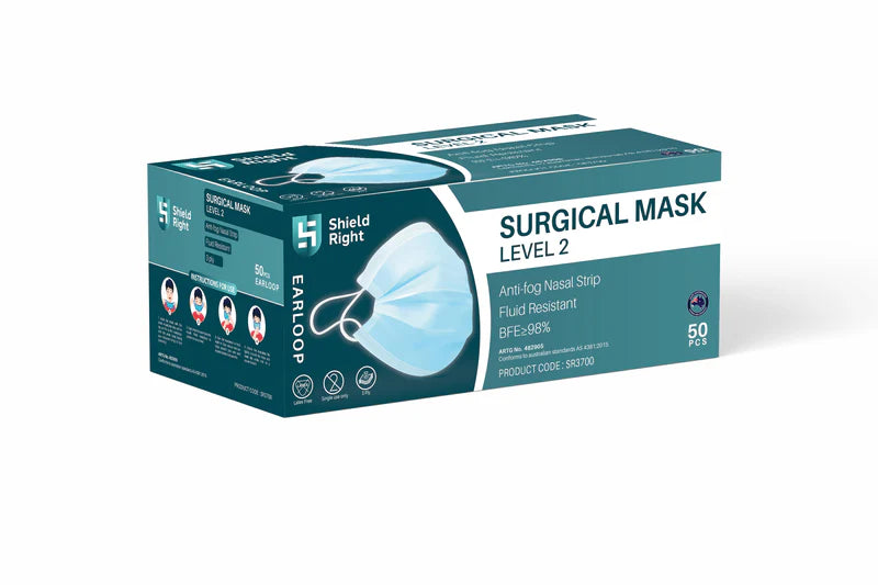 Level 2 Surgical Face Masks Earloops - Carton of 1000