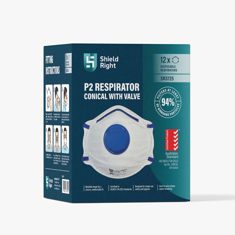P2 Conical Disposable Respirator Valved