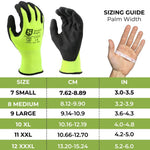 Shieldright DuraFlex HiVis Sandy Nitrile Coated Gloves