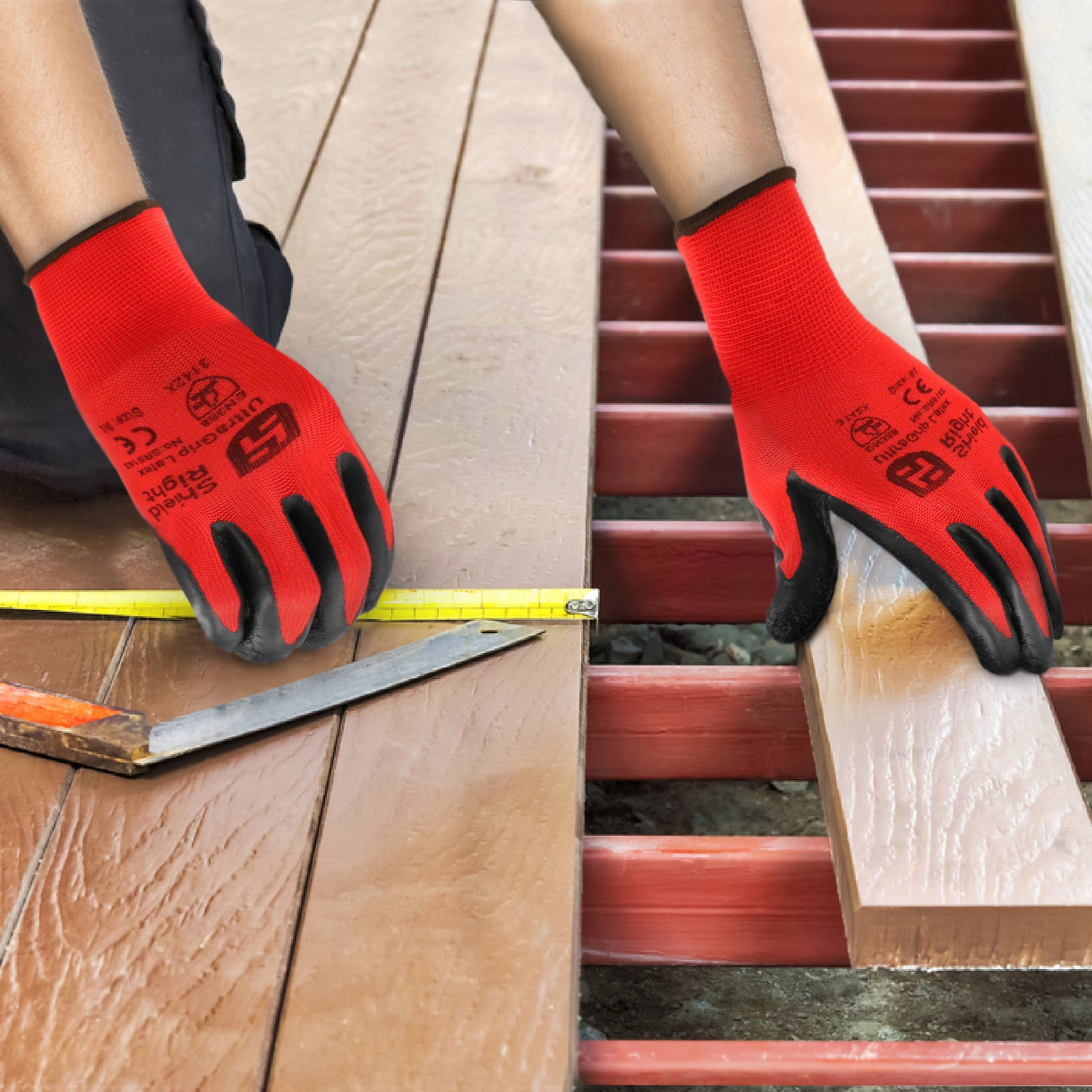 Shieldright UltraGrip Latex Work Gloves - General Purpose Hand Protection
