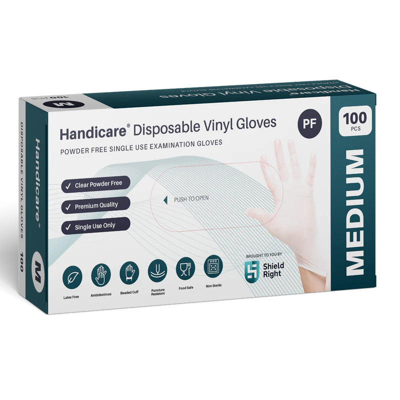 Clear Vinyl Powder Free Disposable Gloves