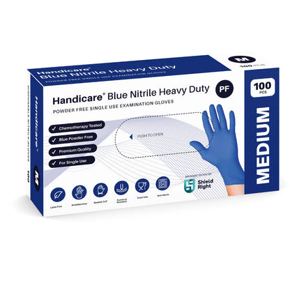 Heavy Duty Blue Nitrile Examination Gloves