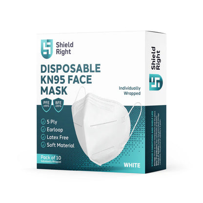 KN95 Face Mask 5-Ply Individually Wrapped - Carton of 1000
