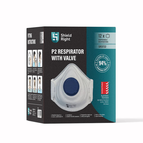 P2 Moulded Disposable Respirator Valved - Carton of 240 — Safehaus PPE Australia