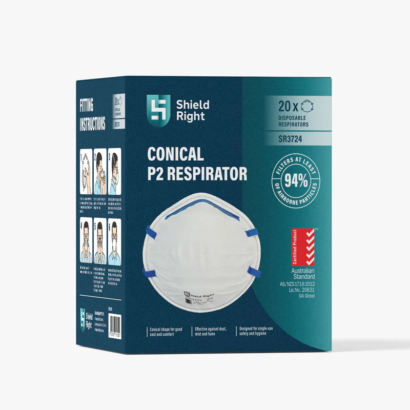 P2 Conical Disposable Respirator Non-Valved