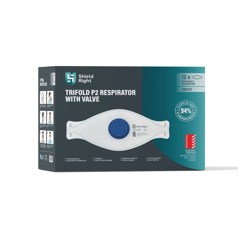 P2 Trifold Disposable Respirator Valved