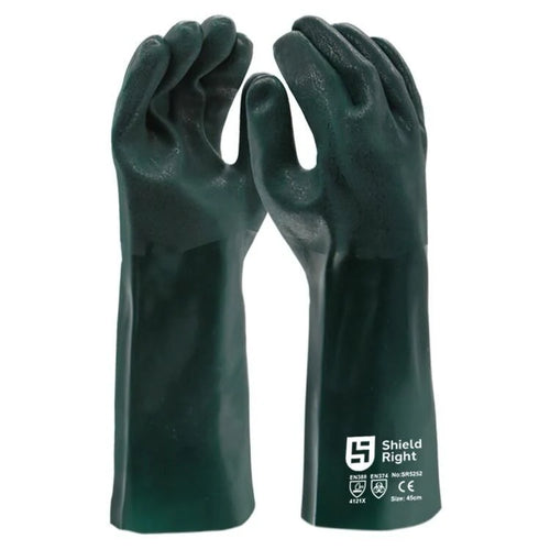 Double Dipped Green PVC Chemical Gloves - Carton of 120 Pairs — Safehaus PPE Australia