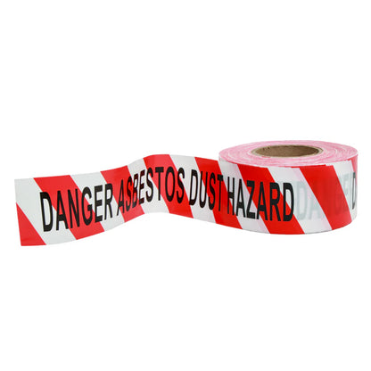 Danger Asbestos Hazard Barrier Tape 75mm x 100m