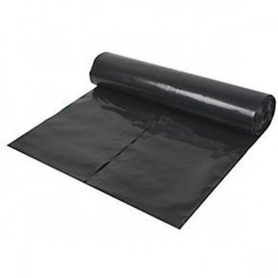 Black Builders Plastic 2m x 50m x 200um - Heavy Duty Folded Poly Sheeting