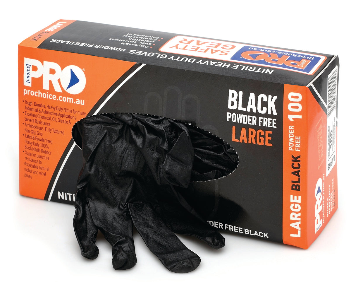 Extra Heavy Duty Nitrile Gloves - Disposable Powder Free | Box of 100